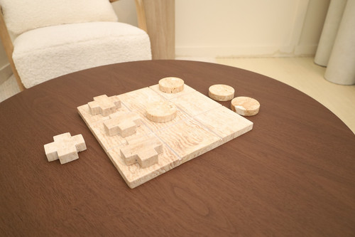 Cream travertine game - , set