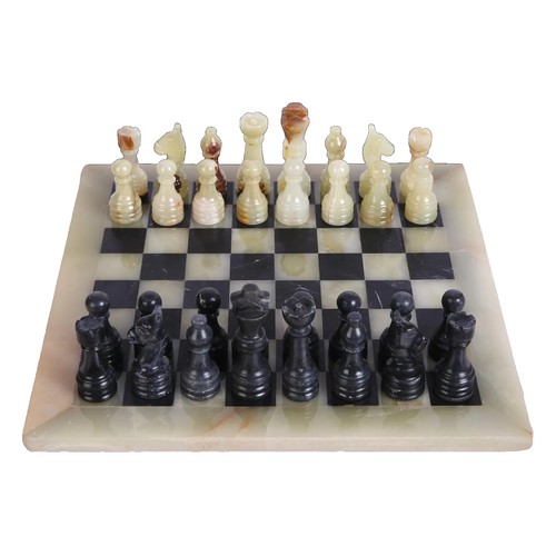 Marble chess set onyx black - marble,