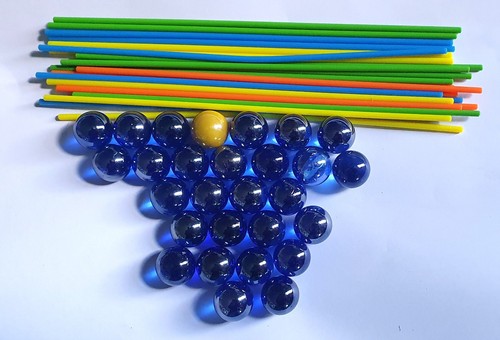 Marbles and sticks - 28, for