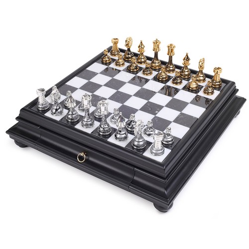 Italian set brass/wood