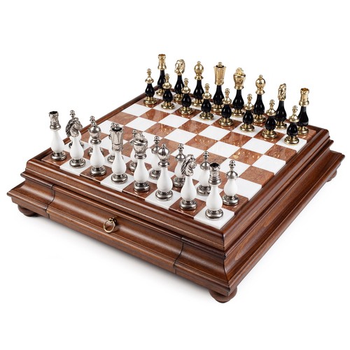 Italian set chess pieces - , beech