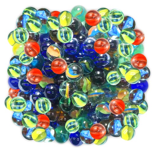 100 700 coloured glass marbles - coloured,