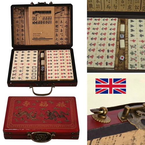 Vintage mahjong rare 144 tiles - vintage,