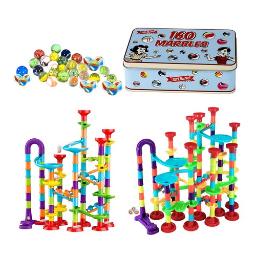 Marble run game construction - run,