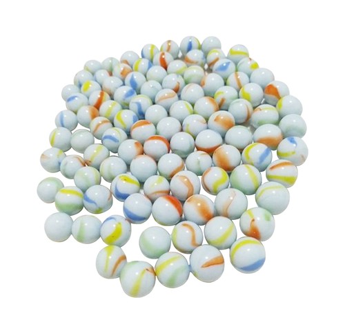 Milky marbles colour - milky, glass