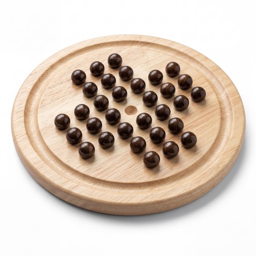 Peg solitaire with wooden - solitaire,