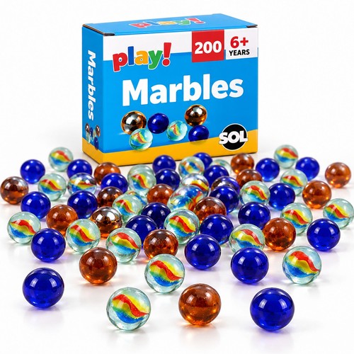 200 600pk glass marbles - 200-600pk,