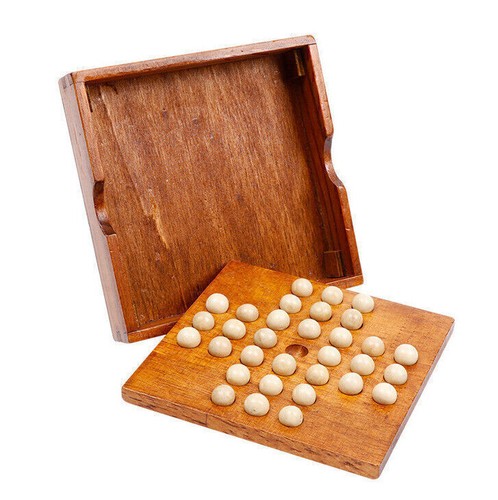 Solitaire game wooden marble - game,